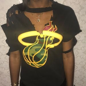 Custom Miami heat tee